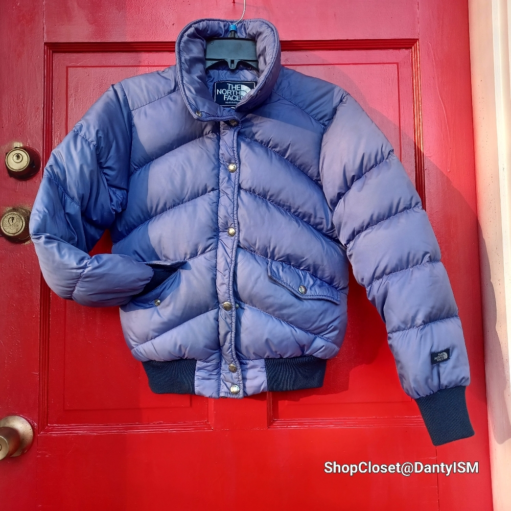 Vintage 70s The North Face Down Puffer Jacket Made in USA Kids 10